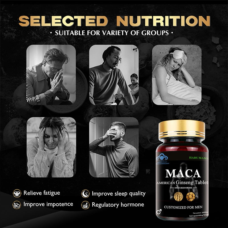 Peruvian Maca Root American Ginseng Supplement