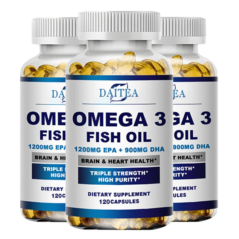 Daitea Omega 3 Fish Oil Capsules Supplement Rich In DHA EPA