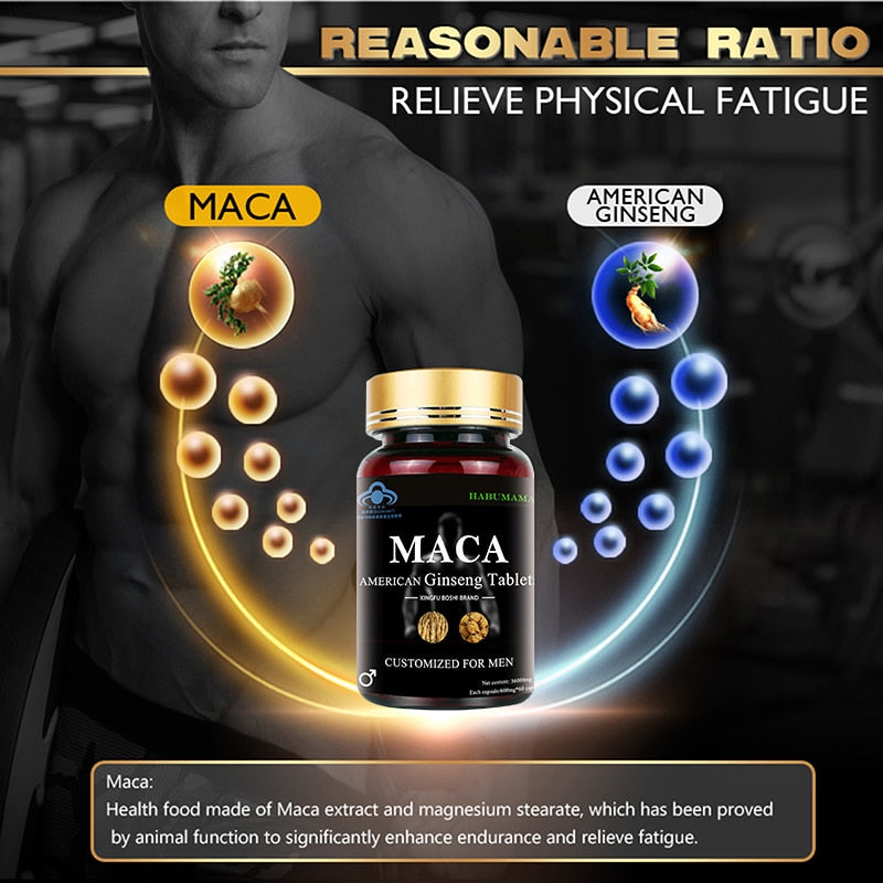 Peruvian Maca Root American Ginseng Supplement