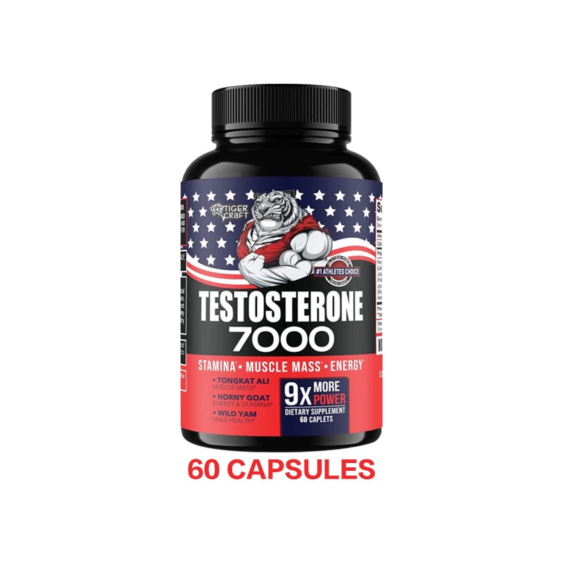 Male Testosterone Booster Supplements for Health, Energy & Endurance, Muscle Mass