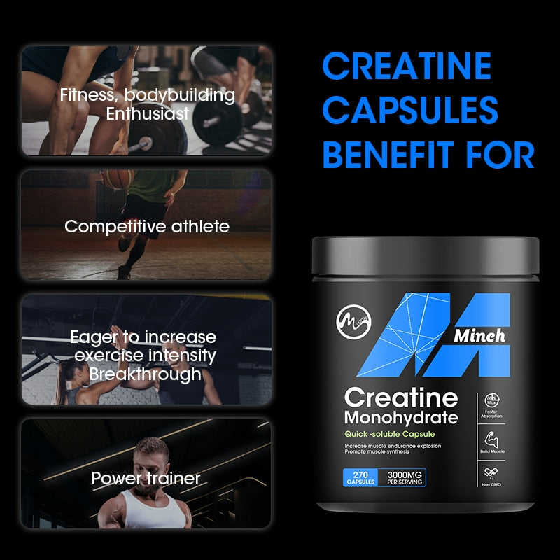 Minch Creatine Capsules Creatine Monohydrate