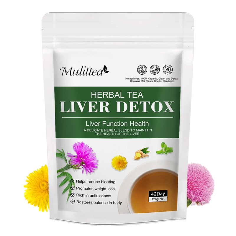 Mulittea 42day Detox Liver Tea for Improve Liver Function