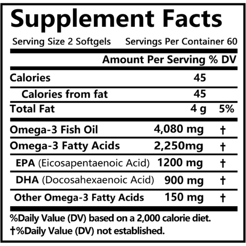 Daitea Omega 3 Fish Oil Capsules Supplement Rich In DHA EPA