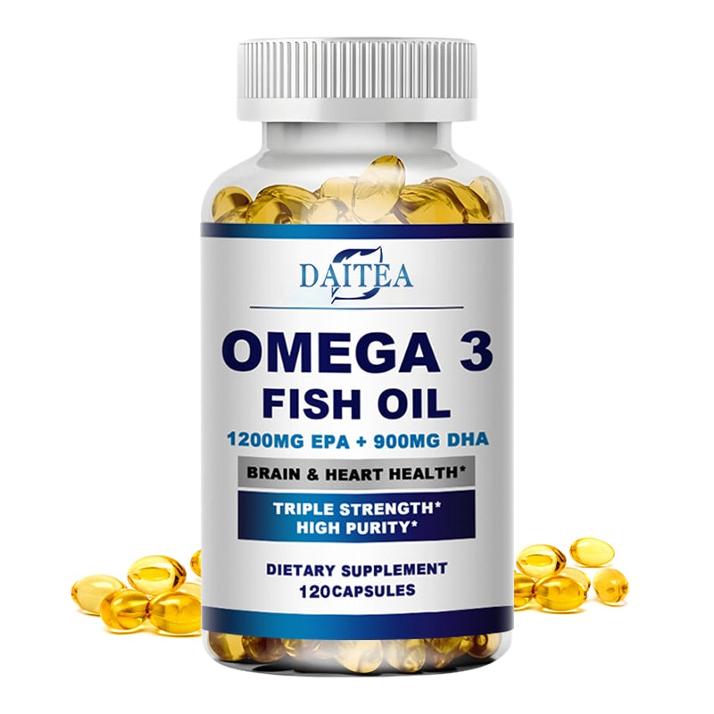 Daitea Omega 3 Fish Oil Capsules Supplement Rich In DHA EPA