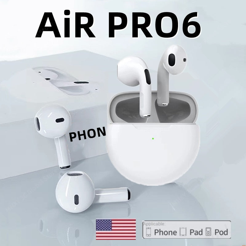 Original Air Pro 6 TWS Wireless Bluetooth Earphones