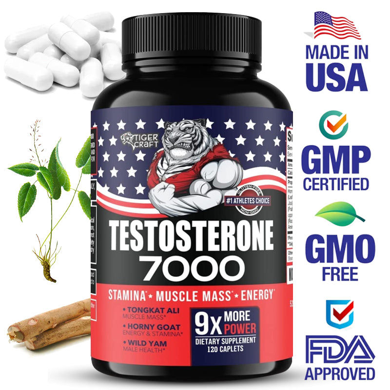 Male Testosterone Booster Supplements for Health, Energy & Endurance, Muscle Mass